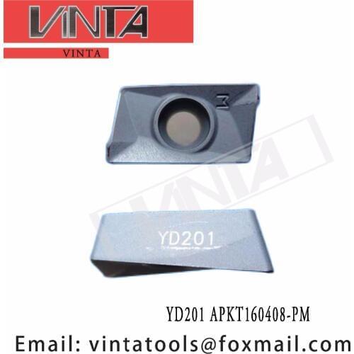 Send 10pcs/lots YBM351 YBM251 YBC301 YBC302 YBG202 YBG302 YBG102 YD201 YBM253 APKT160408-PM cnc carbide milling inserts