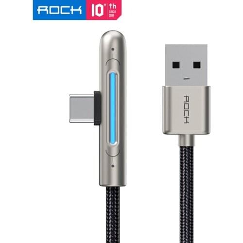 ROCK M3 USB Type-C Aluminum Alloy Fast Charging Game Cable Type C Cable For Huawei P40 Pro Charging Cables
