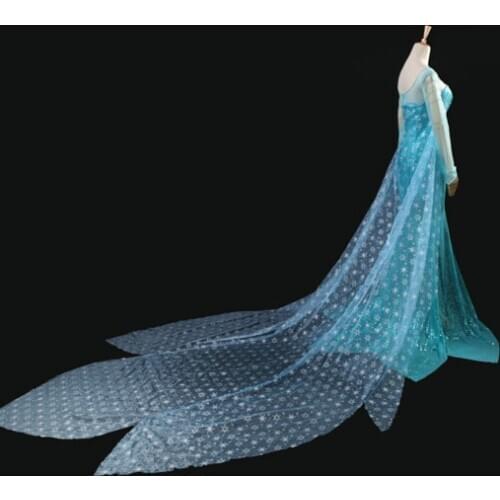 Real luxury adult women ladies snow queen cosplay trailing gown ball full sequined long dress/ball gown/customs make