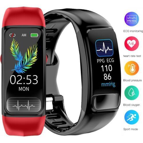 ECG PPG Smart Band AI Report Heart Rate Blood Pressure Monitor Smart Bracelet Men Waterproof Weather Forecast Sport Wristbands
