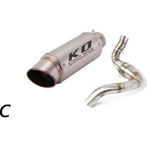 Slip On Motorcycle Exhaust Head Link Pipe And 51mm Muffler Stainless Steel Exhaust System For BMW G310GS G310R All Years