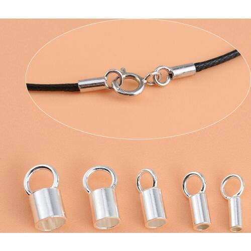 10PCS S925 Sterling Silver Bracelet Necklace Connection Buckle, hand-woven red rope buckle, spring link buckle accessories