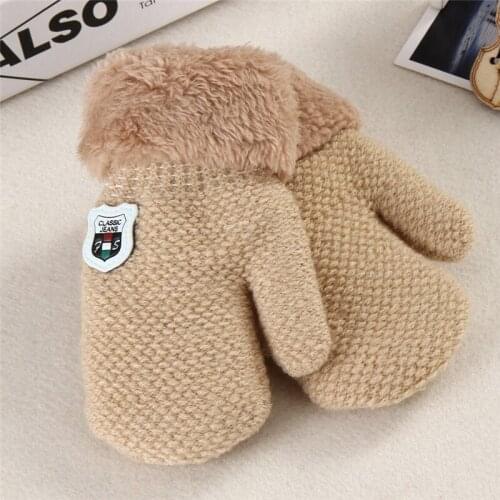 New Winter Baby Boys Girls Knitted Gloves Warm Rope Full Finger Mittens Gloves For Children Toddler Kids