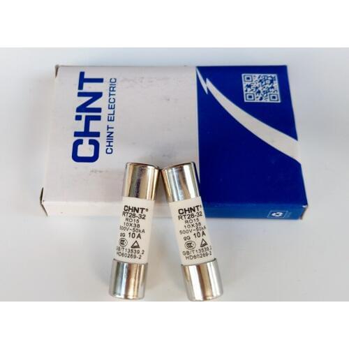 10pcs/lot CHINT RT28-32 (RO15, RT14-20) 10A Fuse Link 10X38 Fuse Fusible Core