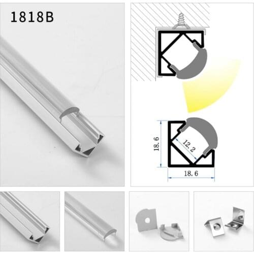 Free Shipping 50m (20pcs) a lot, 2.5m /pcs, led strip aluminum profile extrusion slim with milky diffuse or clear cover and ends