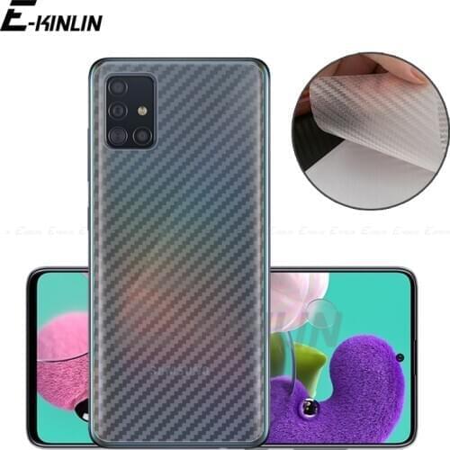 3D Carbon Fiber Back Cover Screen Protector Protective Film For Samsung Galaxy A01 Core A21 A11 A31 A41 A51 A71 5G Not Glass
