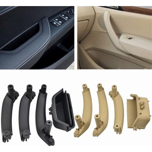 4pcs Car Interior Door Handle Inner Drivers Seat Side Panel Handle Pull ABS Trim for BMW X3 X4 F25 F26 2010-2017