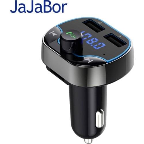 JaJaBor Bluetooth Car Kit Handsfree Car MP3 Player FM Transmitter 3.1A Quick Charge Car Charger Support TF Card U Disk Playback