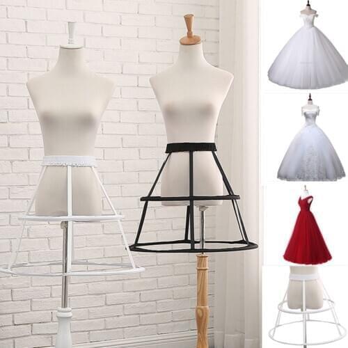White Black Adult 2 Hoop Adjustable Size Wedding dress Prom Dress Underskirt Wedding Crinoline Petticoat