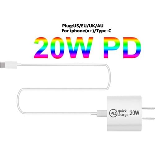 Quick Charge 3.0 QC PD Charger 20W QC3.0 USB Type C Fast Charger for iPhone 12 PD Charger charging phone USB cable charging