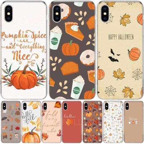 Pumpkin happy fall Phone Case For Iphone 11 12 Mini Pro XS Max XR X 8 7 6 6S Plus SE 2020 5 5S SE Cover Shell Coque