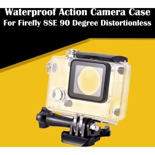 Firefly 8SE 90 Degree Distortionless Go Pro Waterproof Hard Shell Housing Case for Underwater Diving Protective Cover
