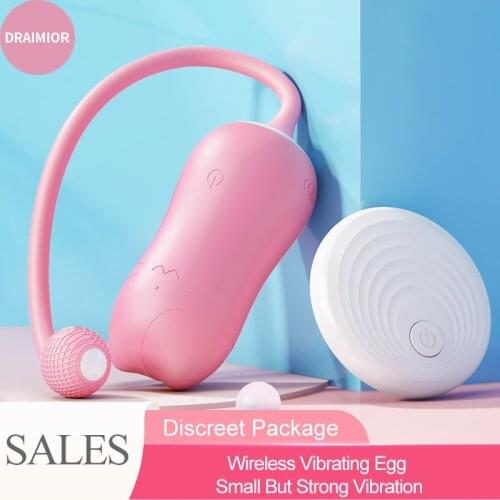 DRAIMIOR Remote Vibrator For Women 10 Frequency Vibration Couple Use Play Waterproof USB Charging Jumping Eggs Adult Sex Toys