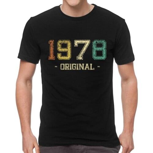 Vintage Born In 1978 T-shirt Men Novelty T Shirt Short Sleeve 100% Cotton 43nd 43 Years Old Birthday Gift Tshirt Unique Tee Top