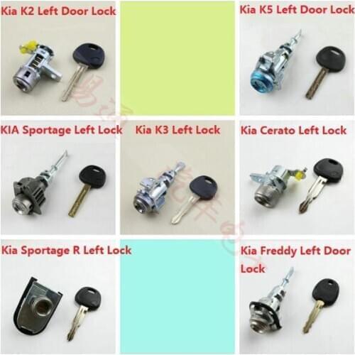 KIA Serials Car Central Door Lock Core Ignition Lock Replace with Key Front Left car lock Core