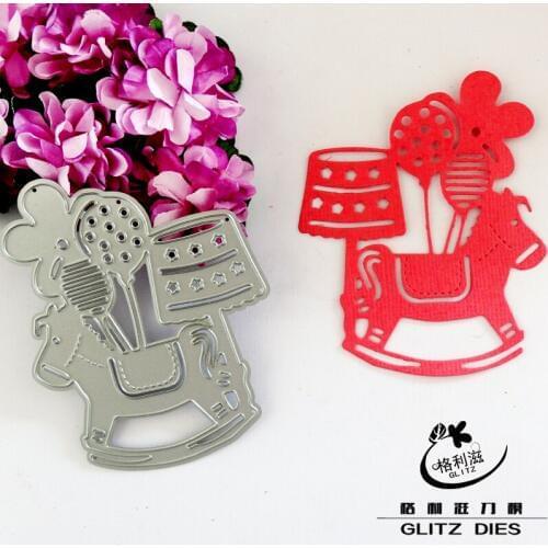 Rocking horse Metal Cutting Dies Stencils for DIY Scrapbooking/photo album Decorative Embossing DIY Paper Cards