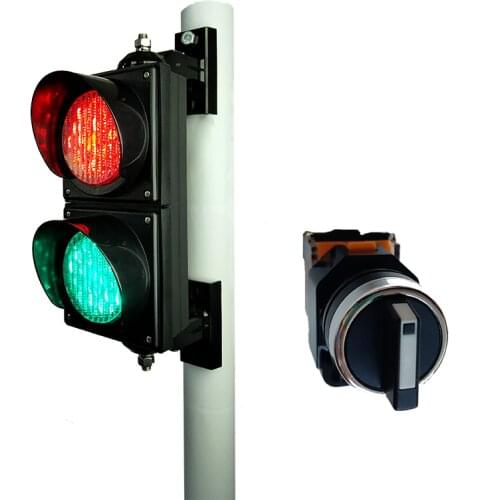 Mini manual control 100mm LED Traffic Light Lamp Red Green Traffic Signal Light with switch