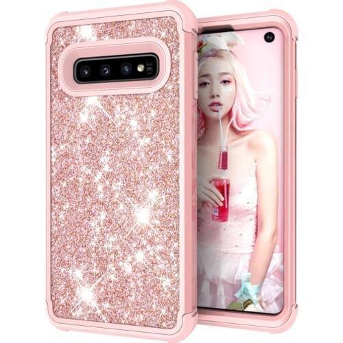 Fashion Glitter Case For Samsung Galaxy S9 Plus S10 Plus S10E Note 9 Shockproof Hard Phone Cover Coque S9+ S10+ S9plus S10plus