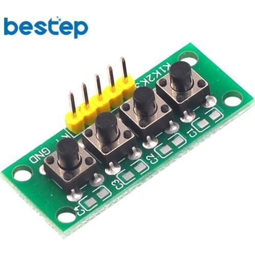 DIY Kit 1x4 4 Independent Key Button Keypad Keyboard Module Mcu for Student Class Design Graduation Project Experiment