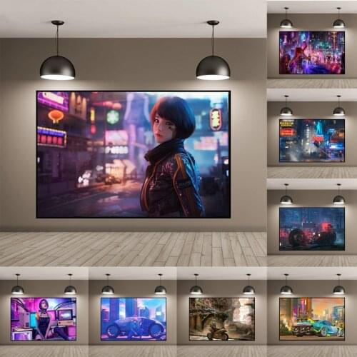 Cyberpunks Surrealism Painting Wall Art Picture Canvas Painting Posters and Prints for Interior BedRoom Home Artwork Decoration