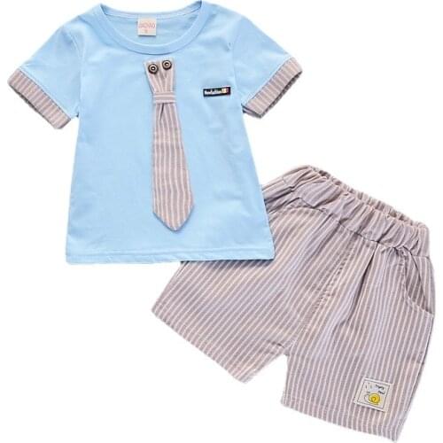 New Summer Baby Boys Clothes Suit Children Girls Cotton T-Shirt Shorts 2Pcs/Sets Toddler Fashion Casual Costume Kids Tracksuits