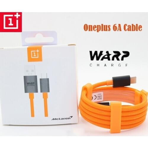 100cm Original Oneplus 7 pro Mclaren warp charge 6A fast charging Type-C USB Data Cable Orange For One Plus 1+ 7 6 6T 5 5T 3 3T