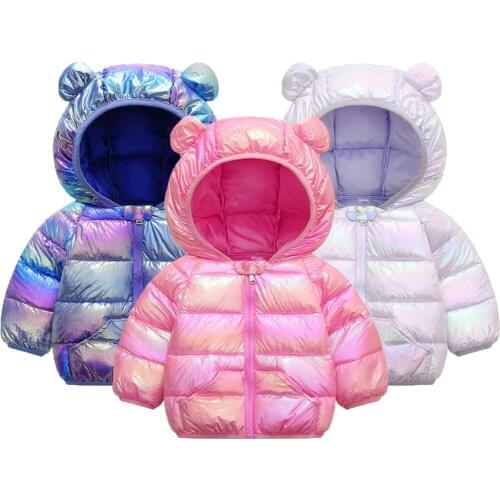 1 2 3 4 5 Years Baby Girls Jacket Cute Colorful Autumn Winter Warm Hoodies Coat For Girl Toddler Keeping Warm Kids Outerwear