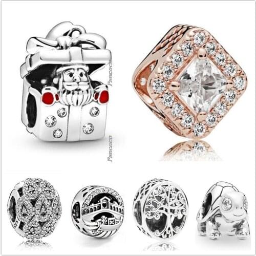 Authentic 925 Sterling Silver Openwork Venice Rialto Bridge Charm Beads Fit Pandora Bracelet & Necklace Jewelry