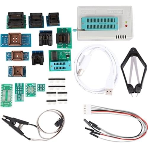 Newest V8.33 Tl866Ii Plus Universal Minipro Programmer Tl866 Nand Flash Avr Pic Bios Usb Programmer+17 Pcs Adapter