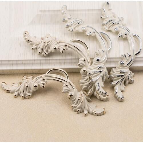 Furniture Cabinet Drawer Handle Rural Ivory White For Home House Apartment Hotel Building Furniture Hardware