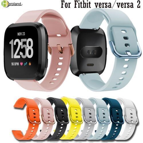 For Fitbit Versa 2 Silicone Watch Band Strap For Fitbit Versa / Lite Sport Wristband Replacement Bracelet High Quality band