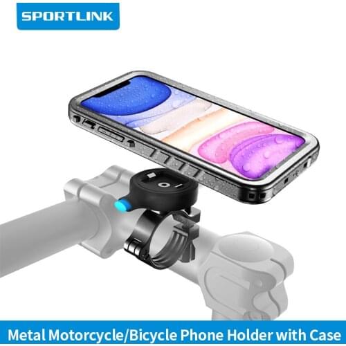 Bike Phone Holder Motorcycle Handlebar Cradle, Bicycle phone Mount for iPhone 11 Pro Max 7/8 SE2020 Waterproof Case GPS support