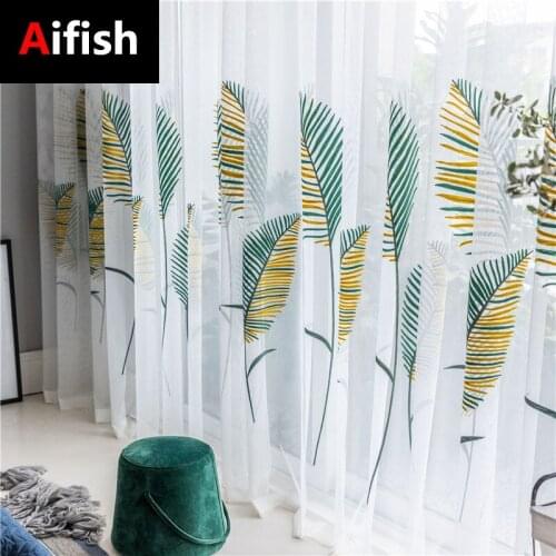Window Screening Screens Nordic Tulle Balcony Partition Net Red Simple Light Luxury Living Room Bay Window Curtain Cortinas 203