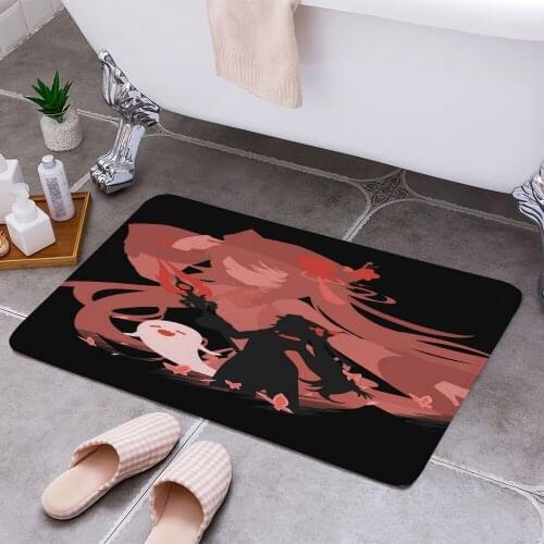 Hu Tao Genshin Impact Cheaper Anti-slip Modern Area Rugs Living Room Balcony Bathroom Printed Carpet Doormat Hallway Bath Mat