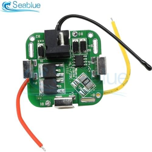 BMS 4S 14.8V 18650 Lithium Battery Charging Protection Board Dual MOS Li-ion Power Bank Charger with Wire
