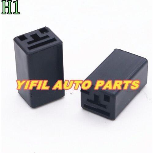 10 pcs Plug H1 connector horn wire harness plug 6.3 insert chip protector 1 hole insert car glue shell
