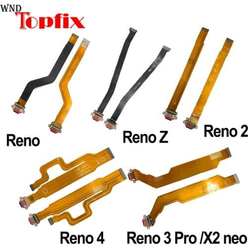 100% Tested For Oppo Reno Z Reno2 Z F Reno3 Reno4 Pro USB Charging Port Connector Board Parts Flex Cable Reno ACE 2 /10x Zoom