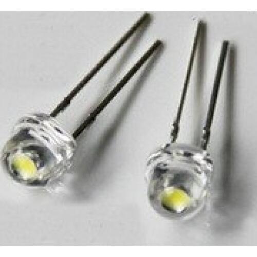 100PCS/LOT white 5mm straw hat LED lamp beads super bright LED big core Light-emitting diodes (leds)
