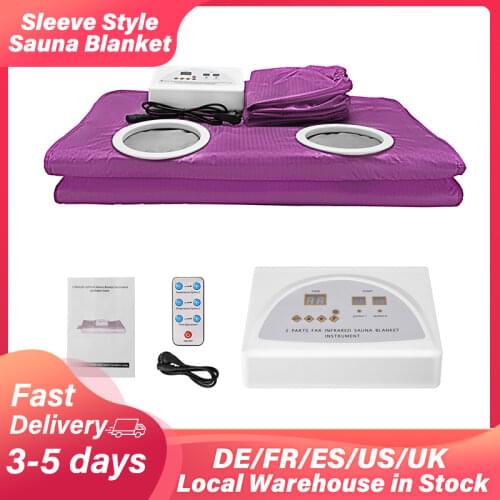 Upgraded 2 Zone Digital Sauna Blanket For Weight Loss And FitnessThermal Sauna Heating Blanket Body Shaper Home Used