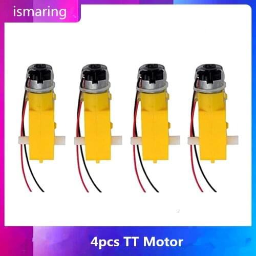 4pcs TT Motor 130motor Smart Car Robot Gear Motor DC 3V-6V Gear Motor Intelligent Car Chassis Drive Car TT Motor For Arduino