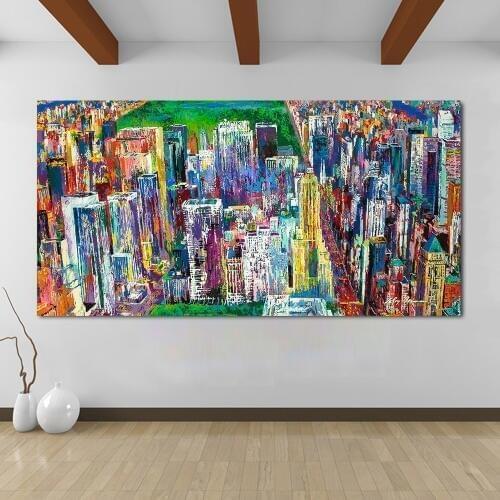 Diamond painting free shopping Manhattan Panorama full square diy diamond embroidery abstract city landscape mosaic 3d picture