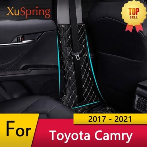 Car Styling B Pillar Anti-kick Protective Mat Pad Cushion Case Stickers For Toyota Camry Daihatsu Altis 2017-2021 XV70