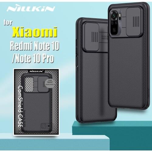 NILLKIN Slide Camera Protect Case for Xiaomi Redmi Note 10 Pro Max Privacy Lens Protection Cover on Redmi Note 9T 9 Pro 9s Funda
