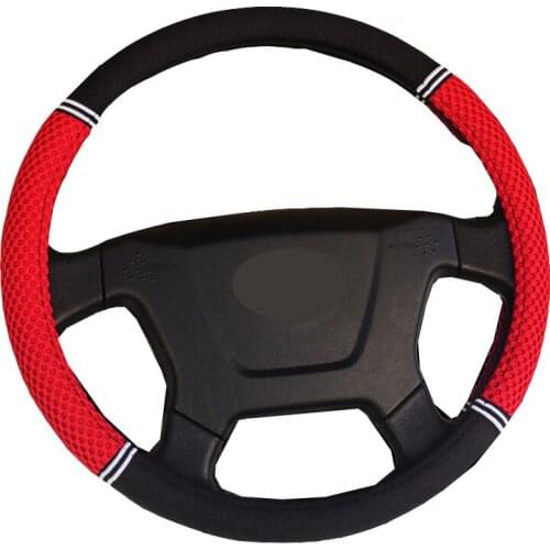 Car Steering Wheel Cover Wrap Fashion Sandwich Fabric Breathable Big Truck Bus Van Lorry Volant For 36 38 40 42 45 47 50 CM