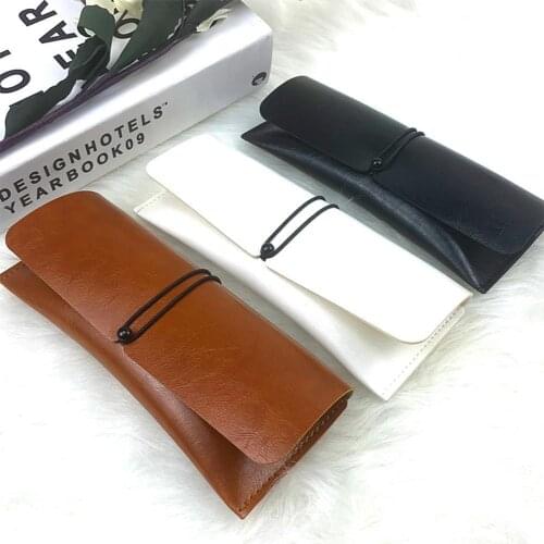 Exquisite Art PU Leather Cover Sunglasses Case Glasses Portable Drawstring Soft Glasses Pouch Bag Accessories