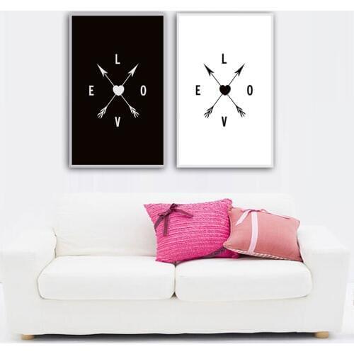 Nordic Picture Love Duvar Tablolar Posters And Prints Wall Art Canvas Painting Home Quote Wall Pictures For Room No Frame