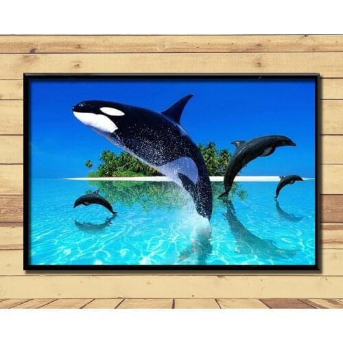 Orca Ferocious Marine Animal (8) Wall Posters Prints Silk Art Painting For Home Wall Bedroom Decor