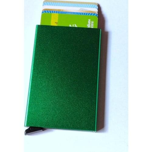 Women Men Business RFID Blocking Wallet Credit Card Protector Case Pocket Purse Automatic Silde Aluminum ID Cash Card Holders