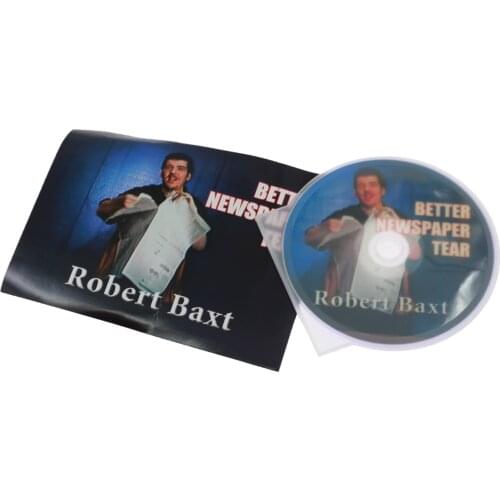 Better Newspaper Tear By Robert Baxt Magnet Version Close up Card Magic Illuison Stage Magic Props Gimmick Fun Toys Magic Tricks