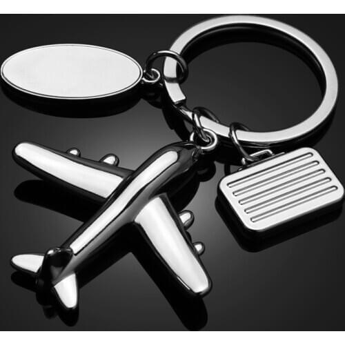 Metal Alloy Aircraft Personalized Air Plane Model Key Chains Mens Gift Bag Pendant Car Key Chain Holder Men Women Keychain